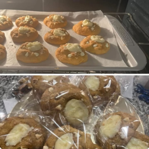 Pumpkin cream cheese cookies